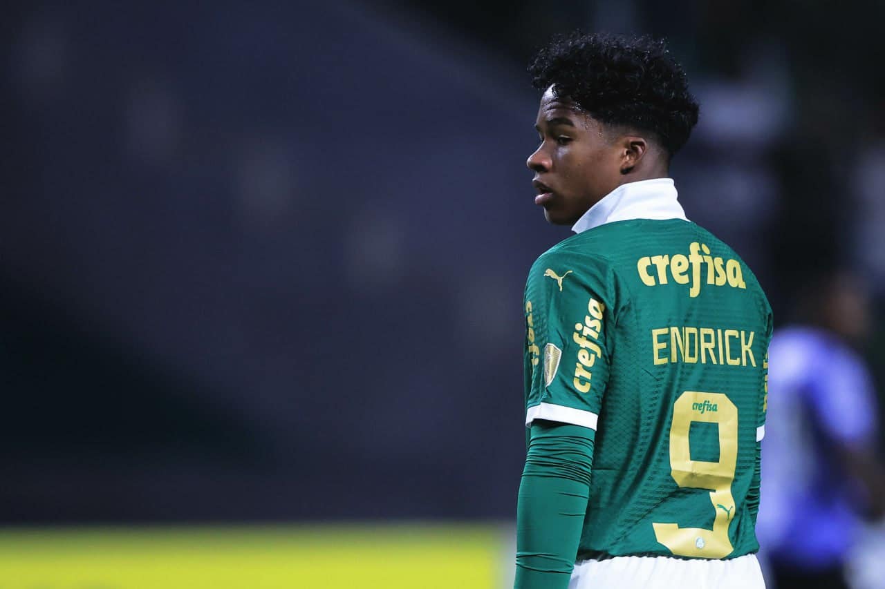 Endrick em jogo pelo Palmeiras