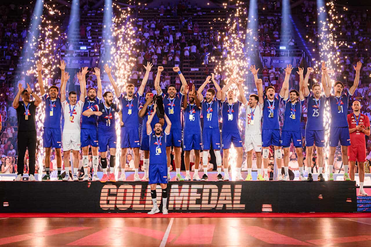 A França é a atual campeã da Liga das Nações Masculina de Vôlei - Foto: Divulgação / FIVB