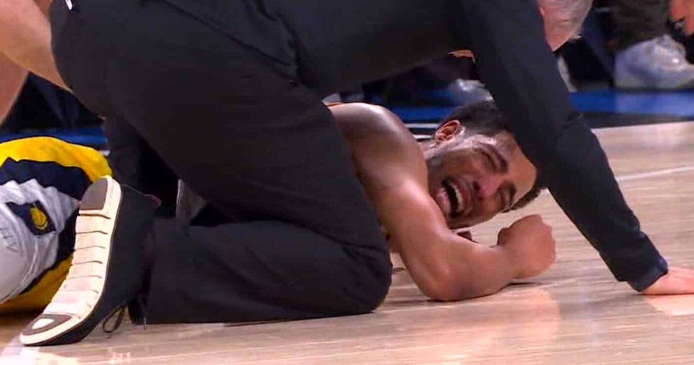 Tyrese Haliburton sofreu uma grave lesão no Jogo 7 das Finais da NBA - Reprodução