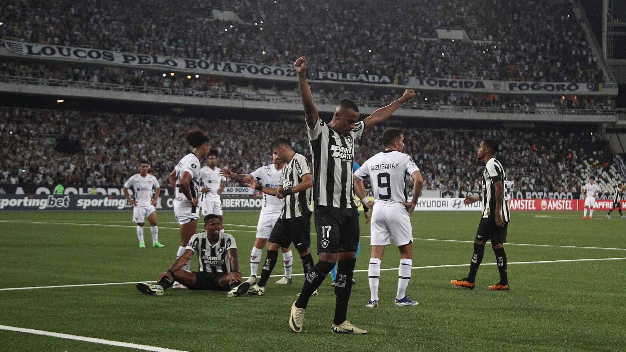 Marlon Freitas durante Botafogo x LDU pela Libertadores