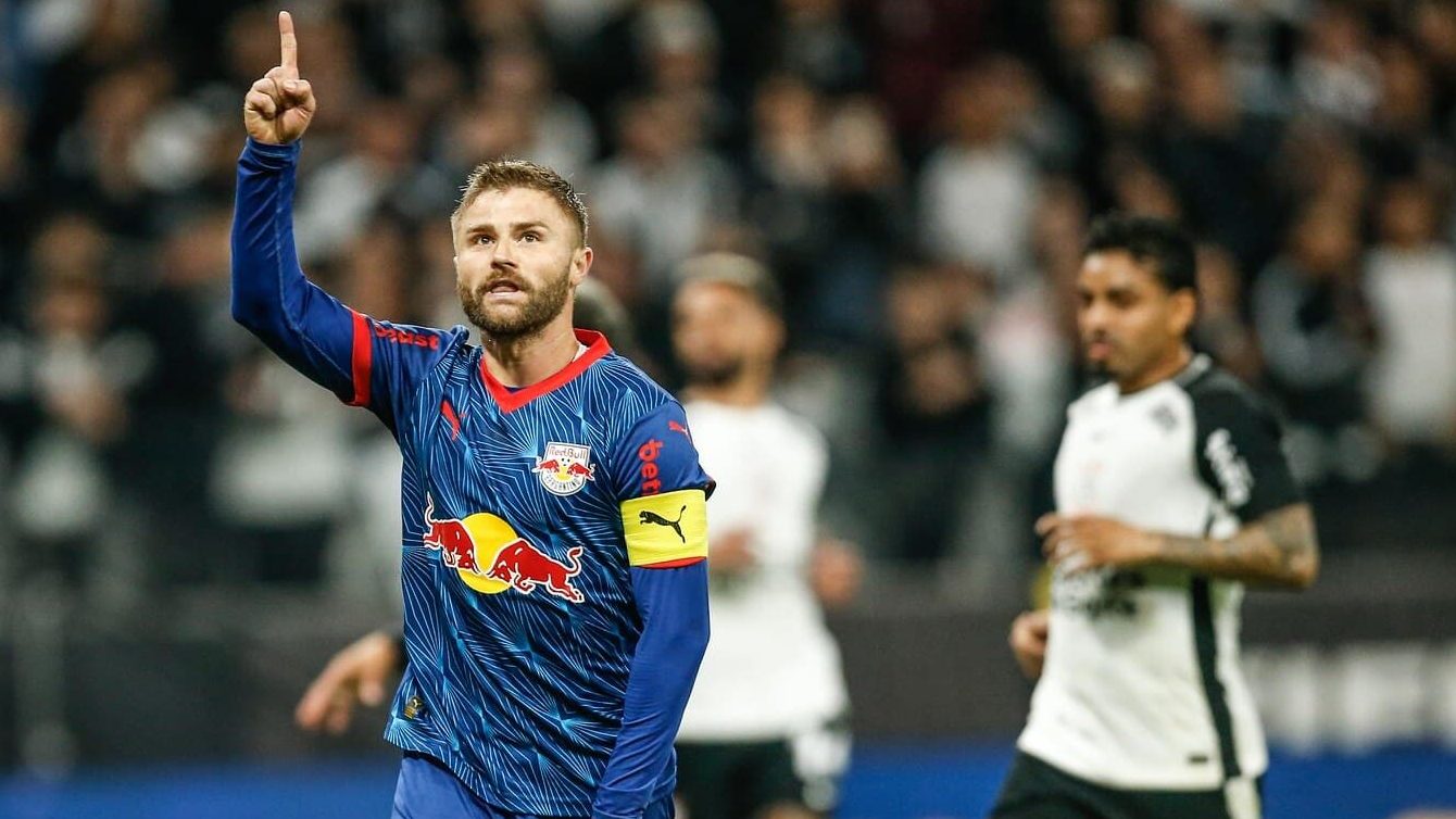 Eduardo Sasha comemorando gol contra o Corinthians - Ari Ferreira / Red Bull Bragantino