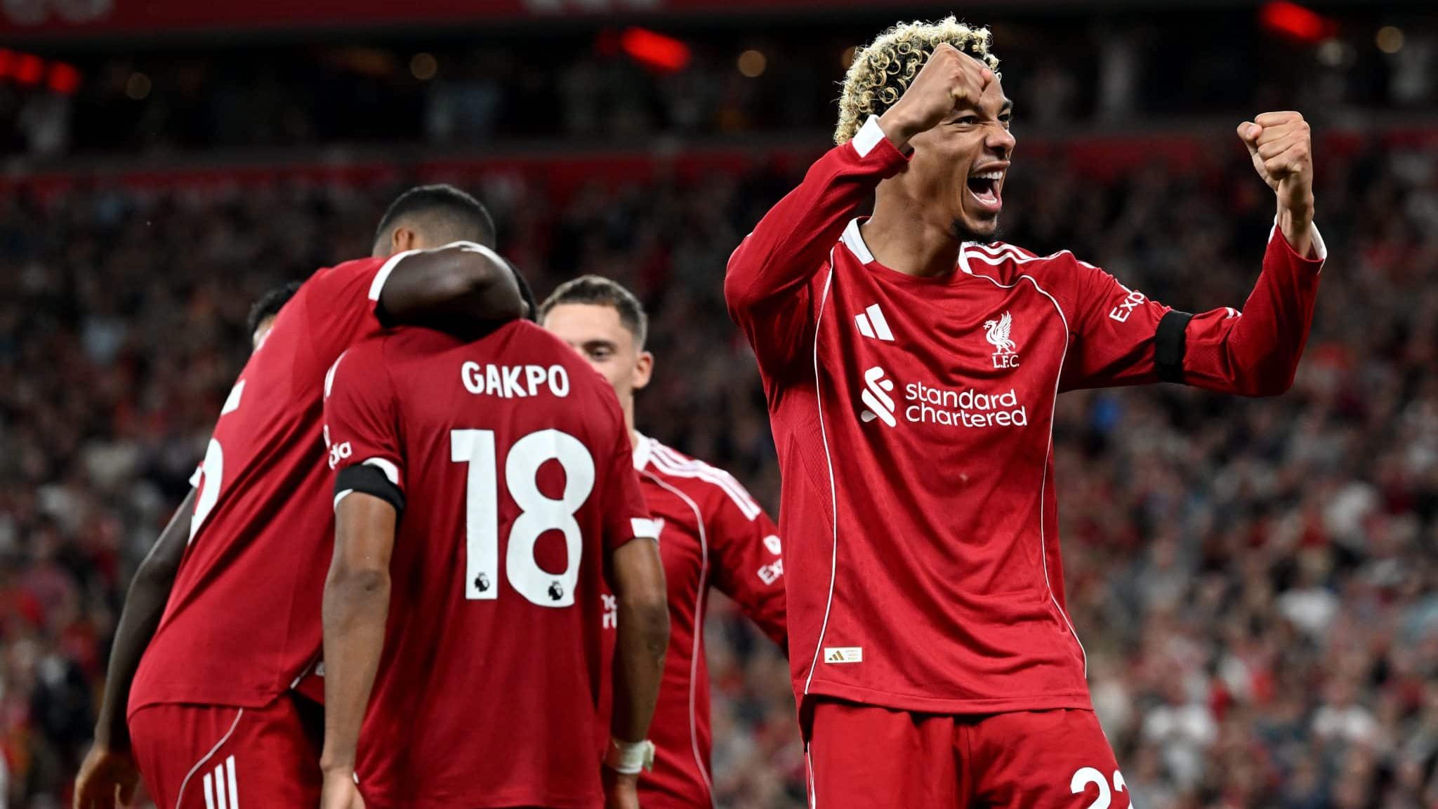Ekitike fez seu primeiro gol pelo Liverpool na Premier League - Liverpool FC/Liverpool FC via Getty Images