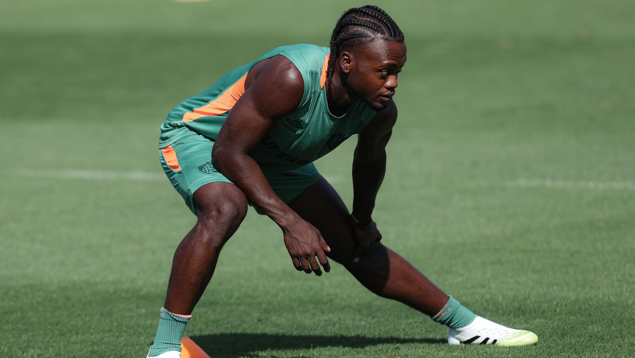 Santi Moreno em treinamento pelo Fluminense