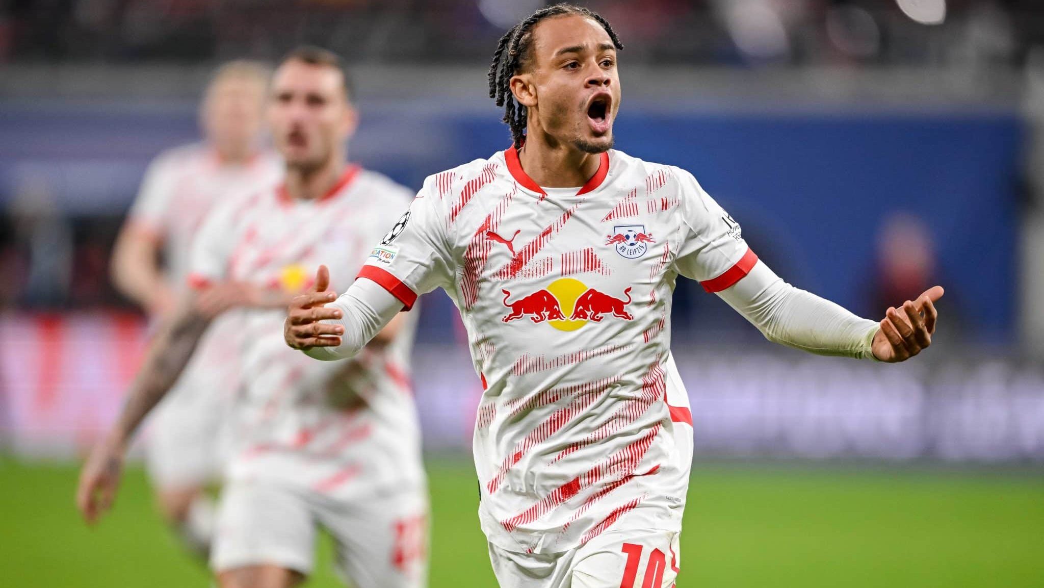 Xavi Simons em ação pelo RB Leipzig - Harry Langer/DeFodi Images via Getty Images