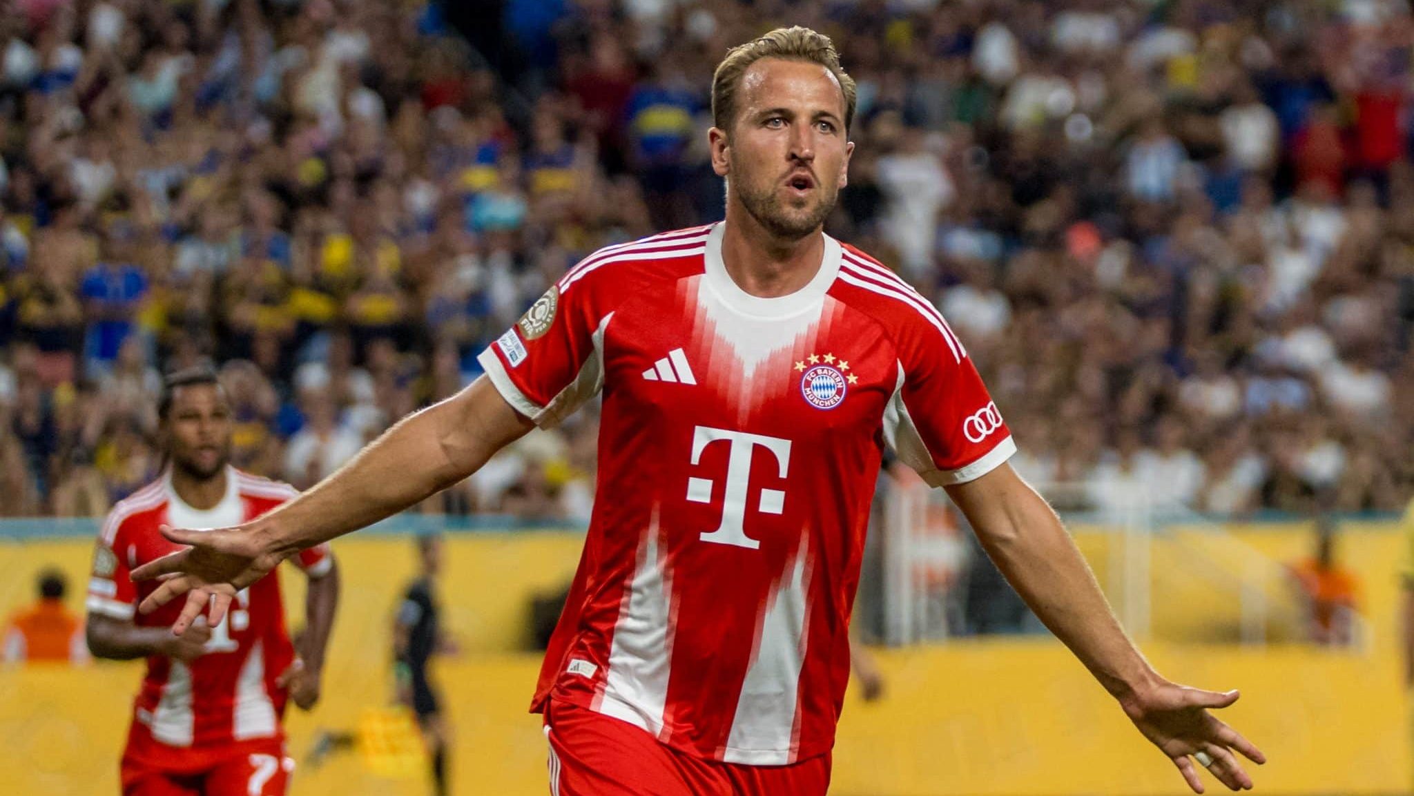 Harry Kane em ação pelo Bayern de Munique