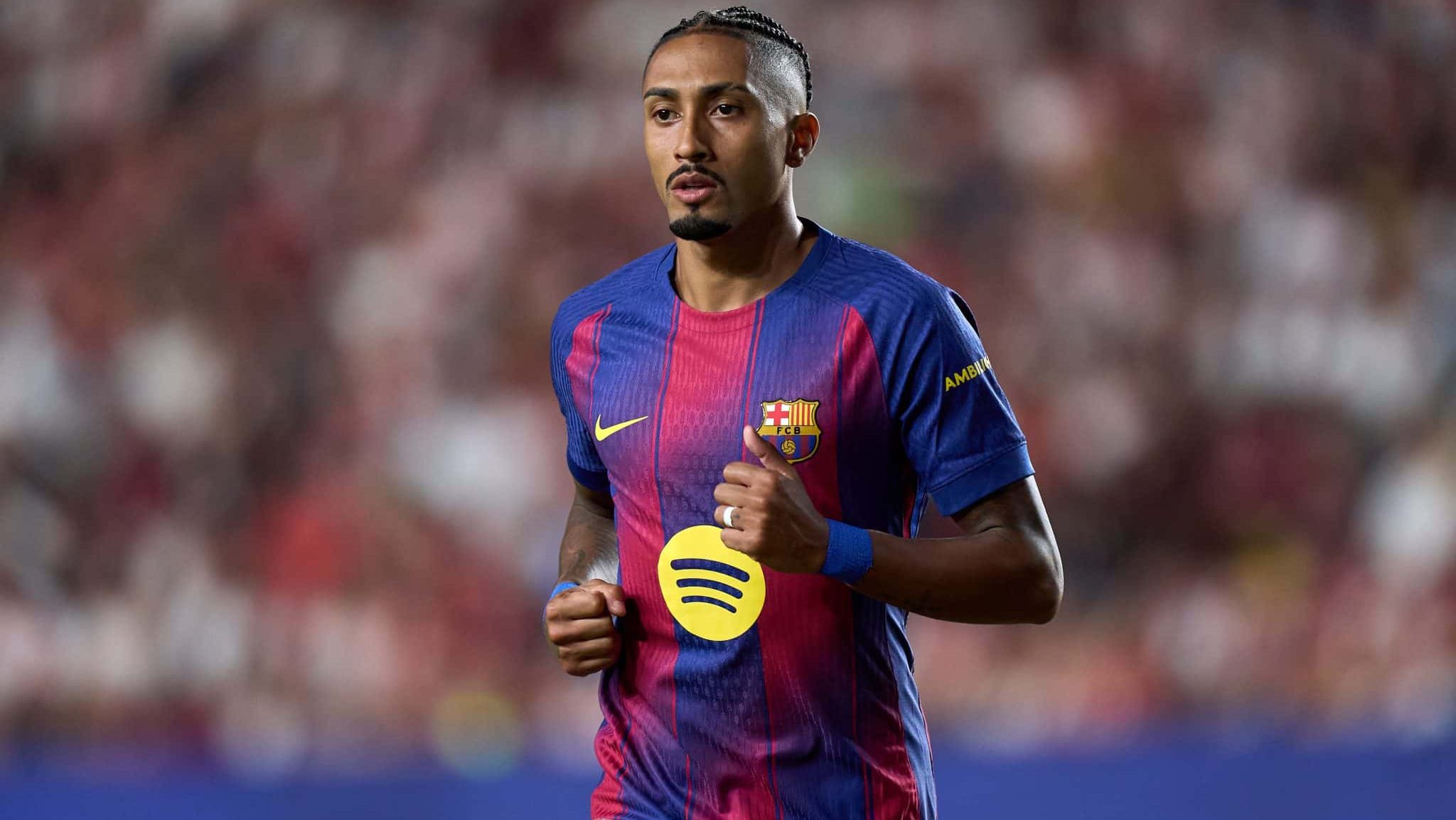 Raphinha em ação pelo Barcelona