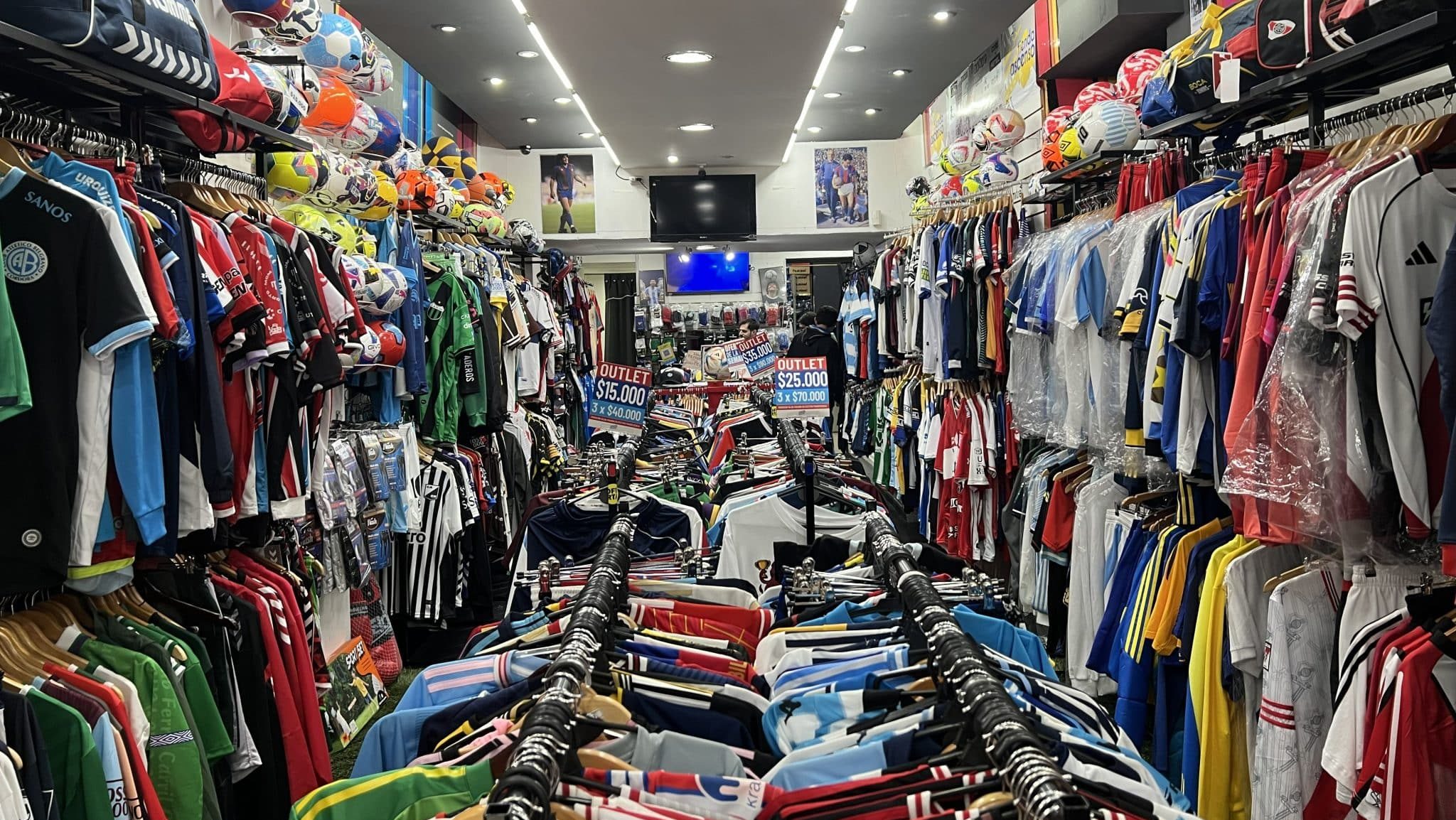 Loja de camisas na Argentina