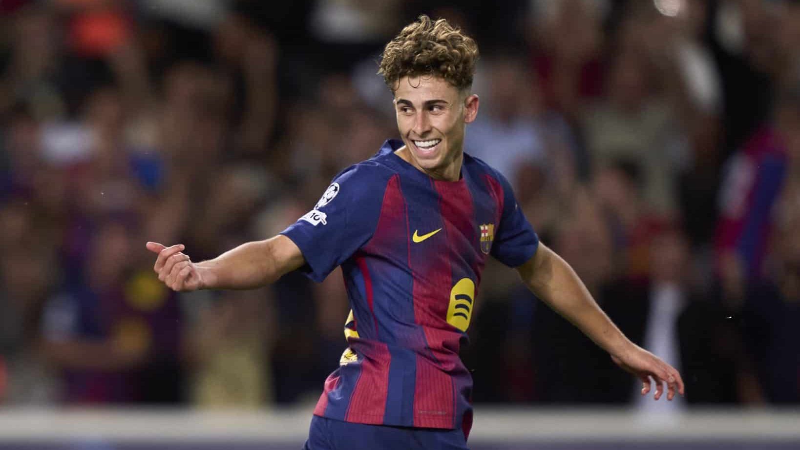 Fermín marcou três gols pelo Barcelona contra o Olympiacos