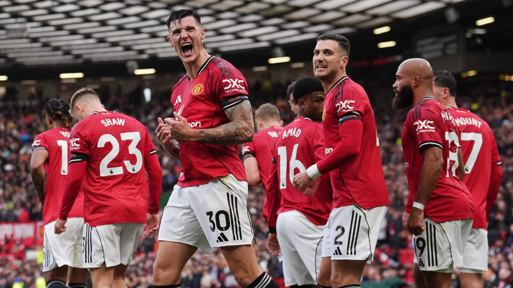 Sesko comemorando gol pelo Manchester United