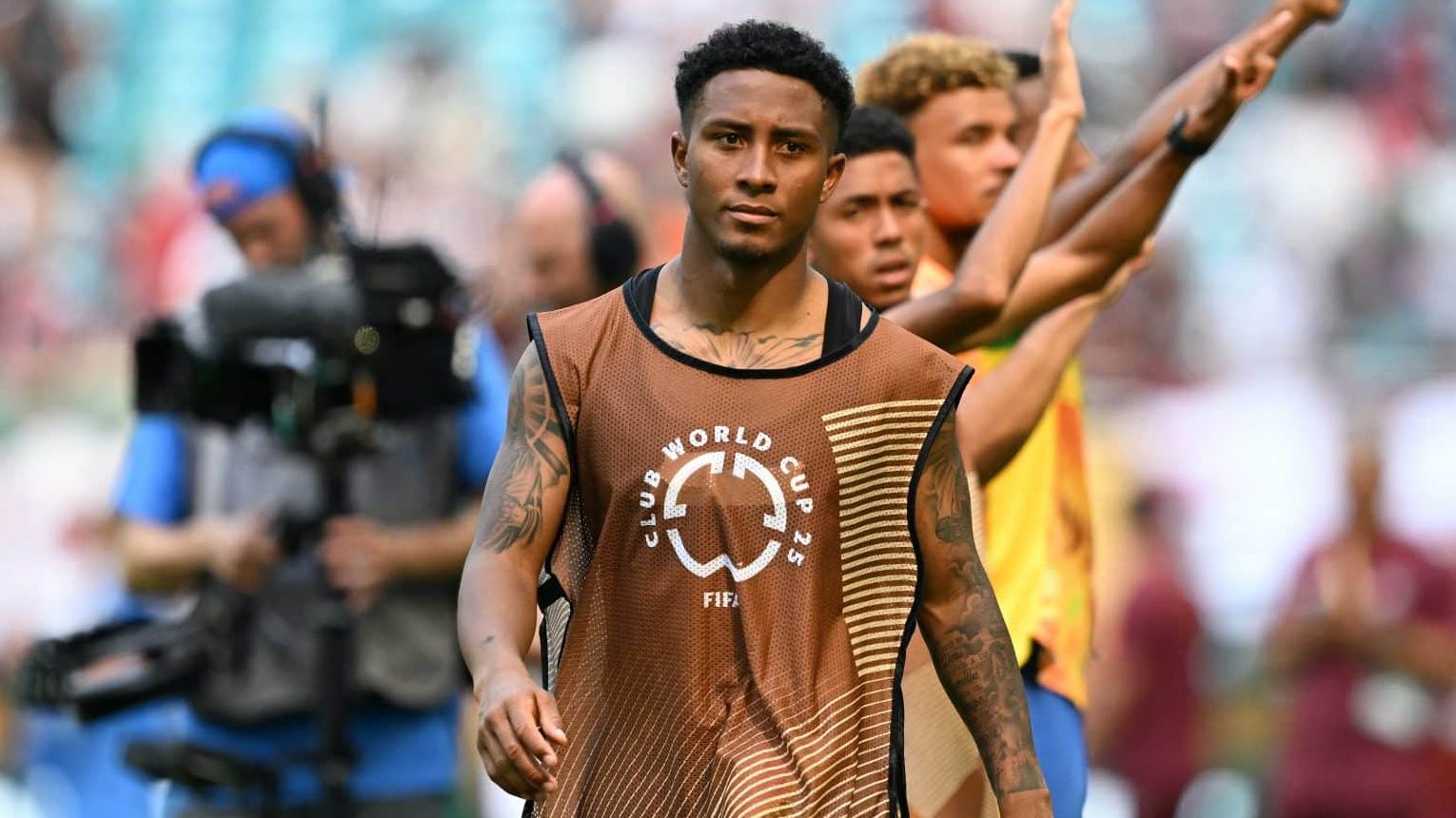 Lucas Ribeiro em ação na Copa do Mundo de Clubes