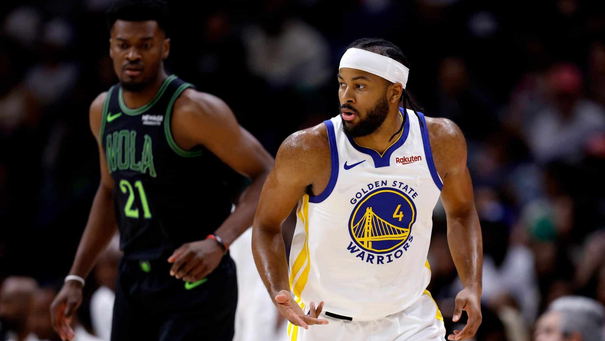 Moses Moody, dos Warriors, teve uma performance histórica contra os Pelicans