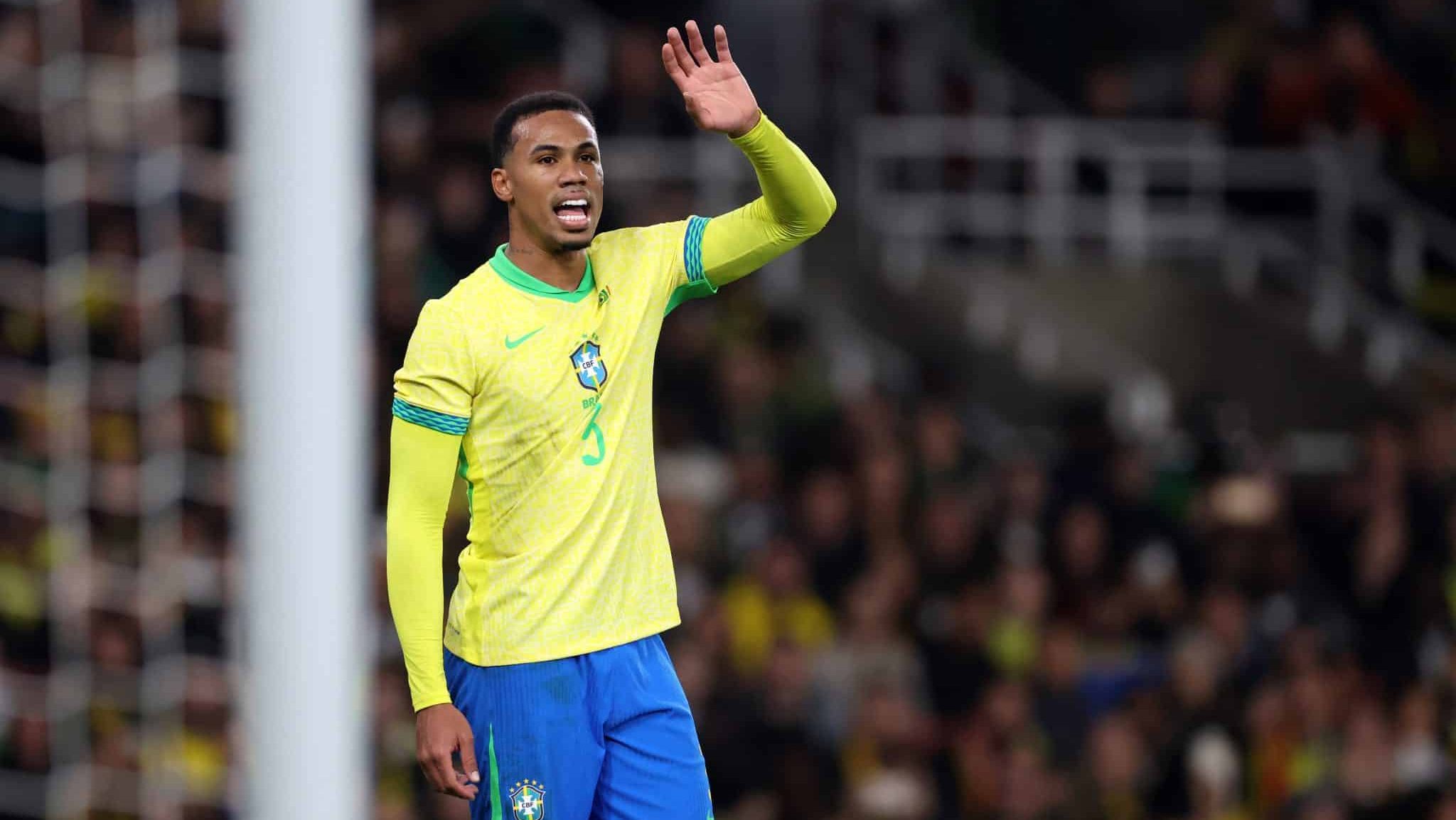 Gabriel Magalhães em ação pela Seleção