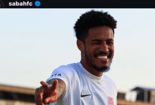 Nogueira na comemoração do gol