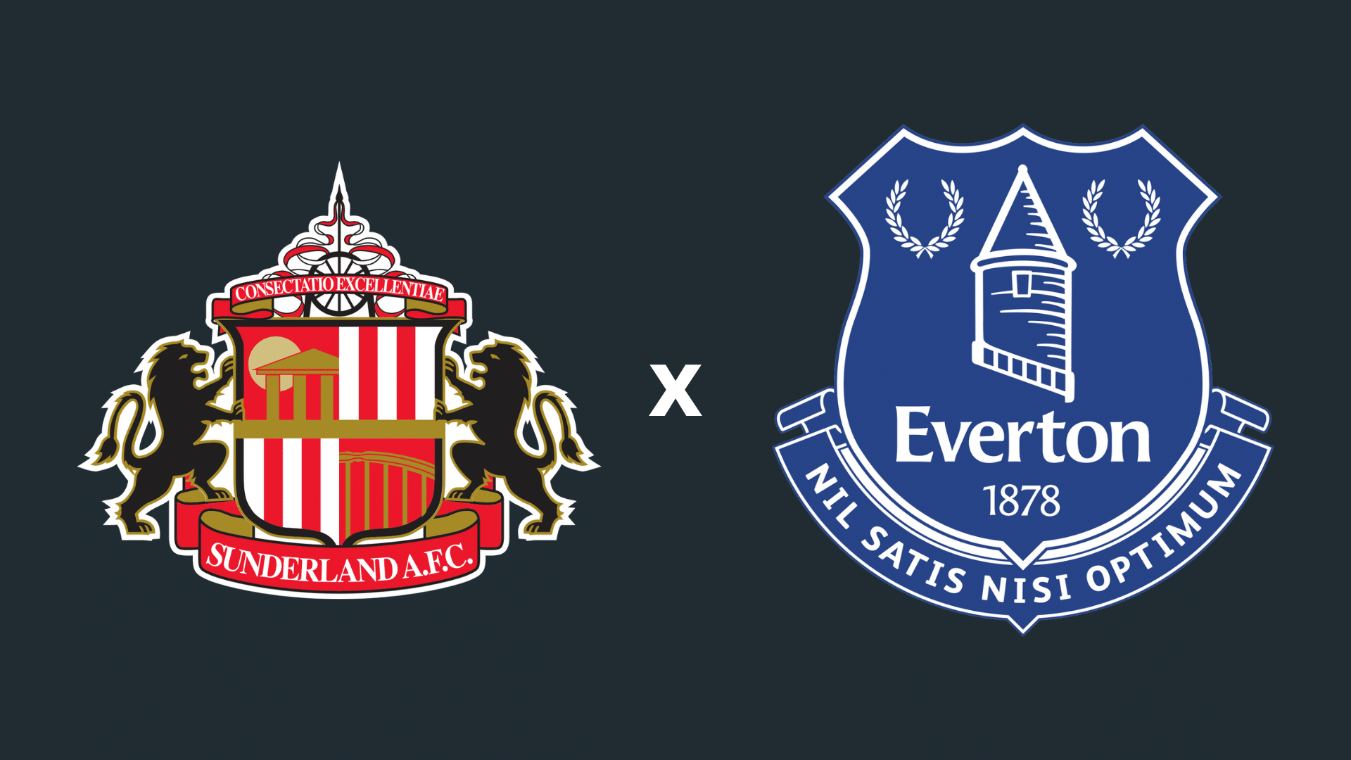 Sunderland x Everton, escudos
