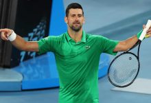 Novak Djokovic em ação pelo Australian Open