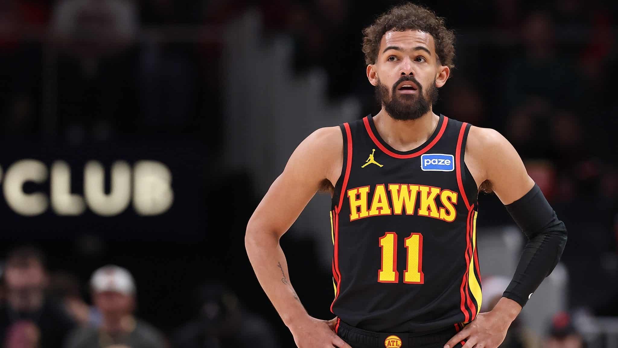 Trae Young em ação pelo Atlanta Hawks