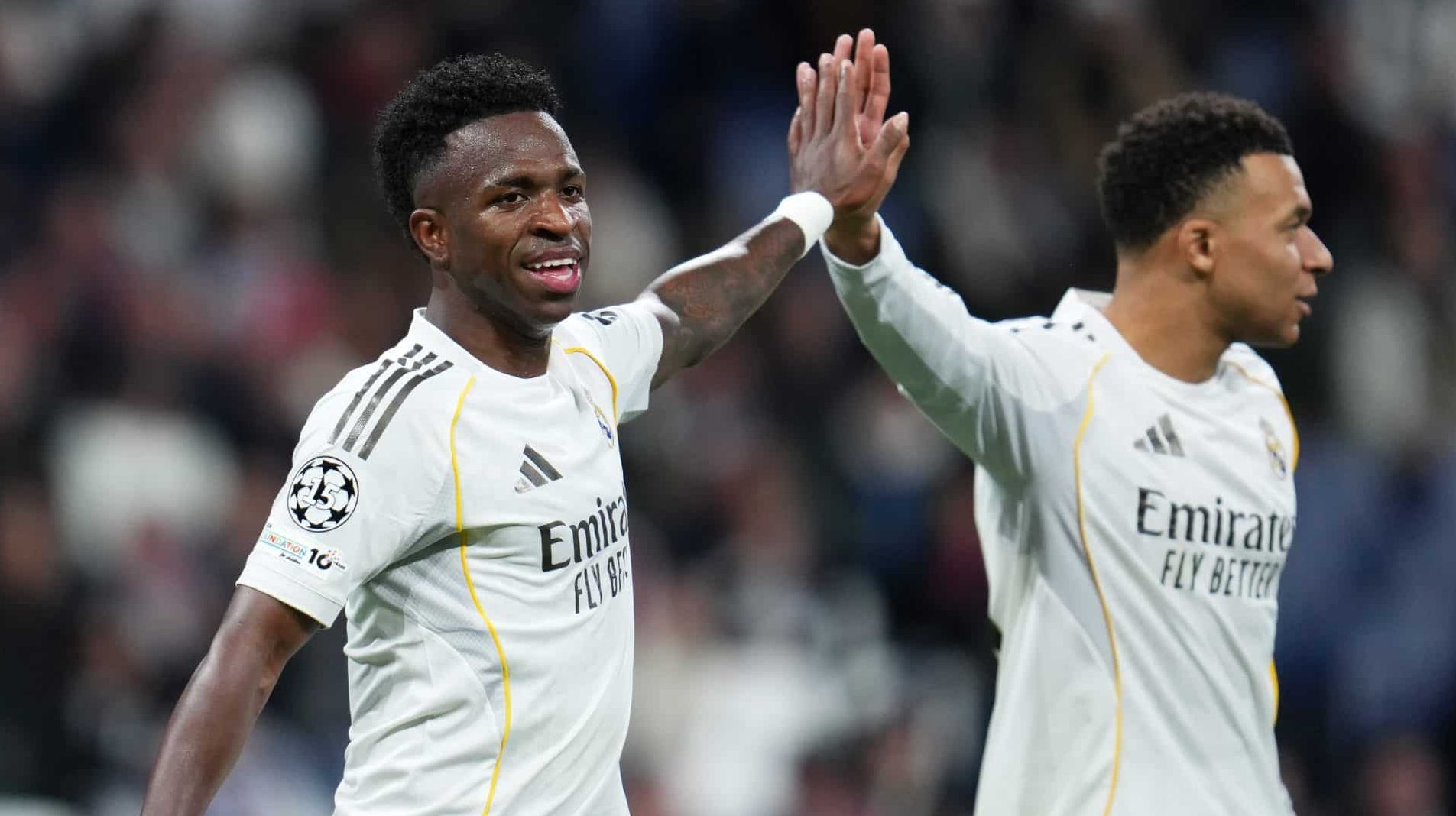 Vini Jr e Mbappé no Real Madrid