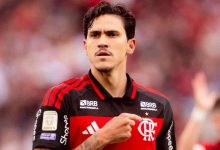 Pedro comemora o primeiro gol do Flamengo