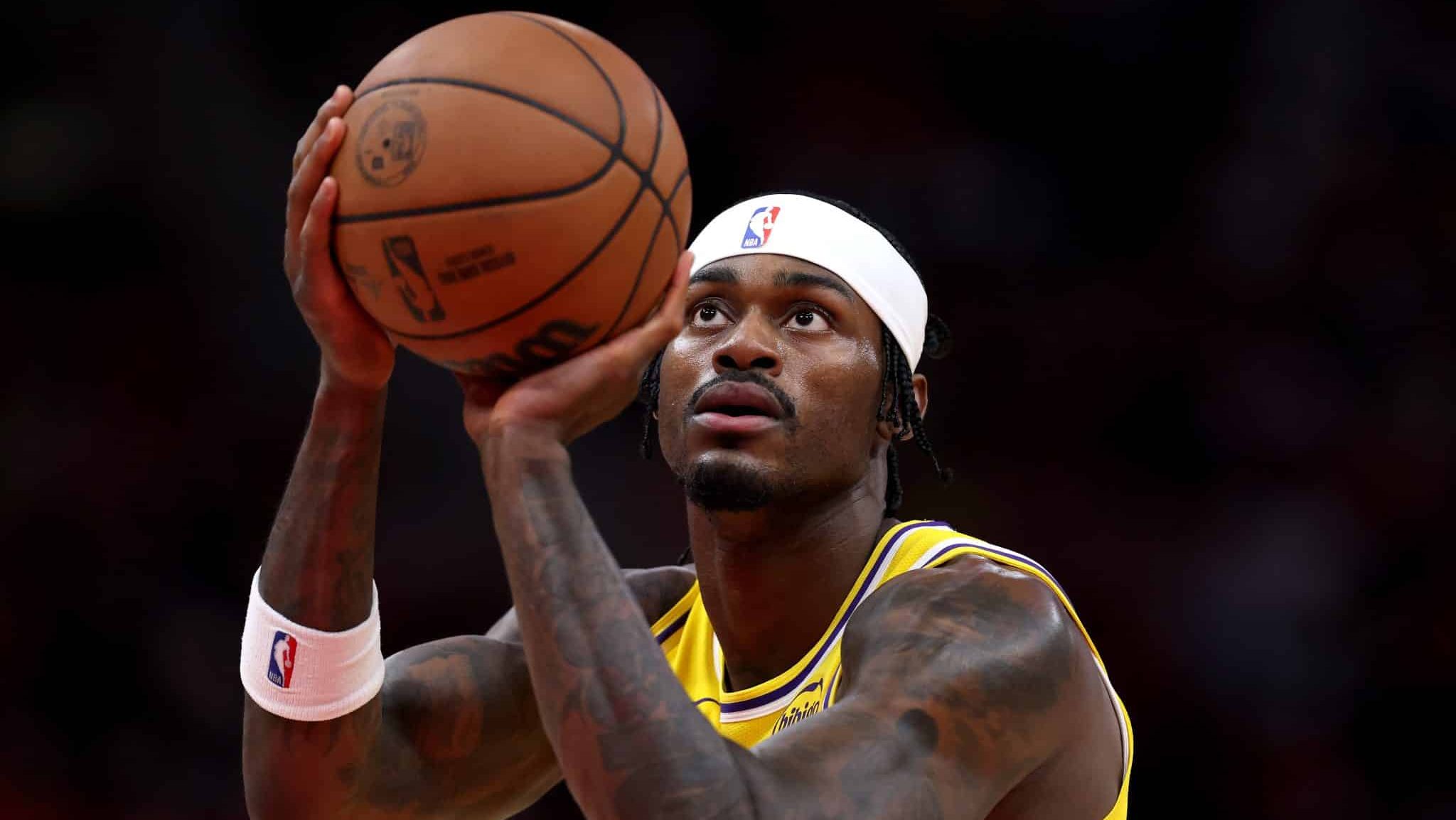 Jarred Vanderbilt em ação pelos Lakers
